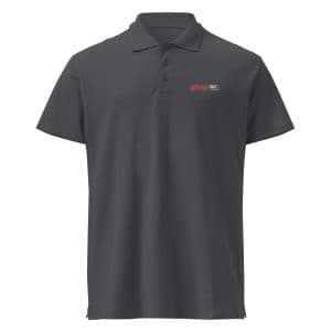 AmaraTech IT – Premium pique polo shirt Mouse Grey